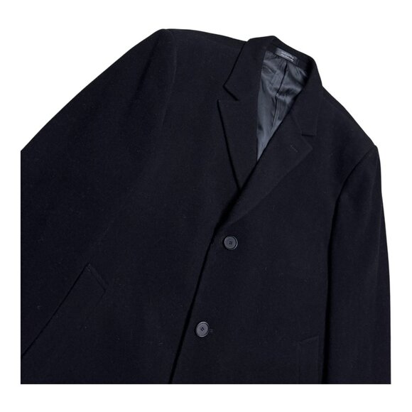CALVIN KLEIN WOOL & CASHMERE Blend Designer Casual Winter Pea Coat Mens 44S - Picture 4 of 7